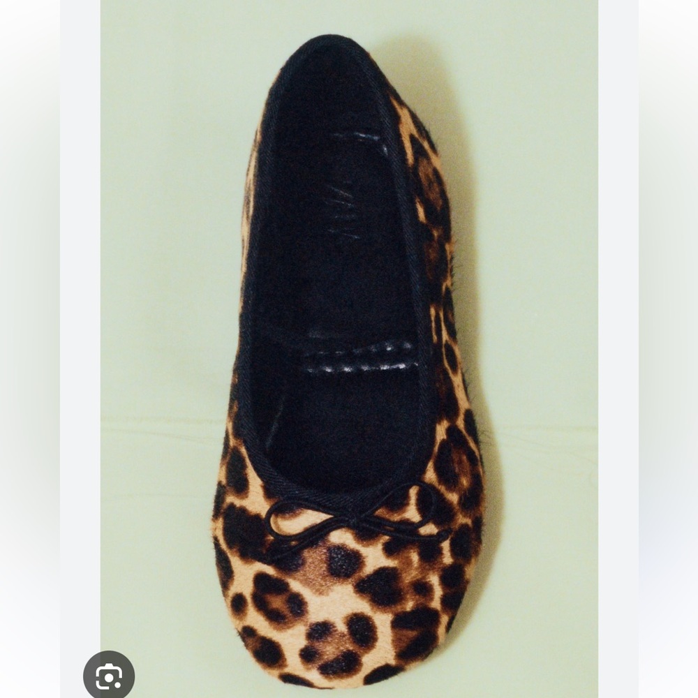 ZARA LEATHER KIDS LEPORDES PRINTITED BALLERINA SHOES - Picture 5 of 8